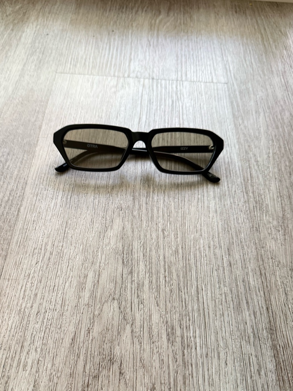 otra izzy black & olive small square modern retro chic sunglasses eyewear NEW